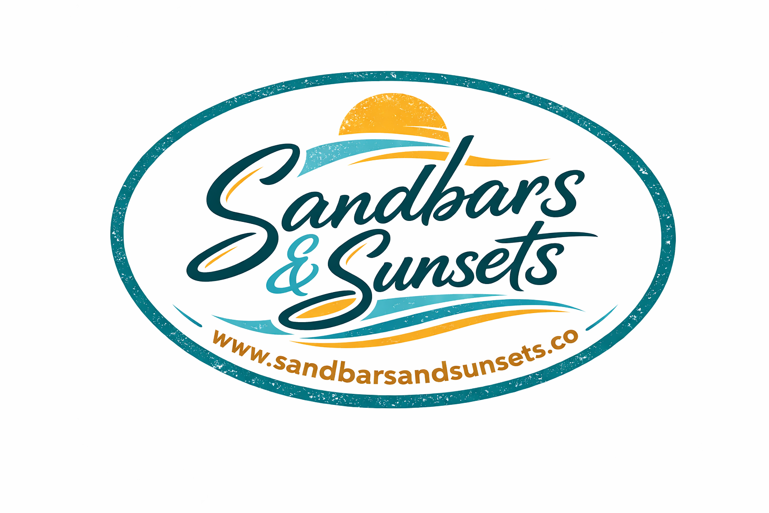 Sandbars & Sunsets Oval Sticker